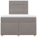 Pat box spring cu saltea, gri taupe, 120x200 cm, textil - WALTI WALTI