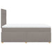 Pat box spring cu saltea, gri taupe, 120x200 cm, textil - WALTI WALTI