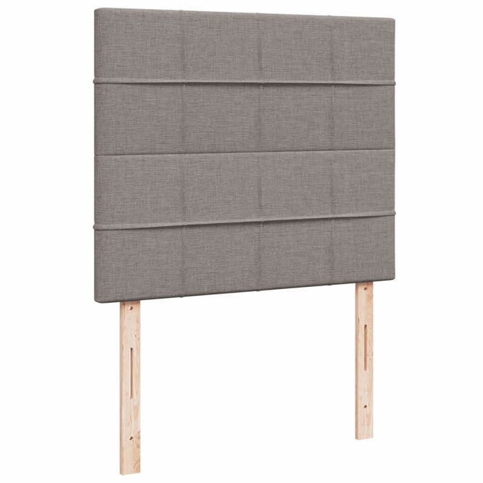 Pat box spring cu saltea, gri taupe, 120x200 cm, textil - WALTI WALTI