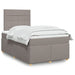 Pat box spring cu saltea, gri taupe, 120x200 cm, textil - WALTI WALTI