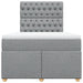 Pat continental cu saltea, gri deschis, 120x200 cm, textil - WALTI WALTI