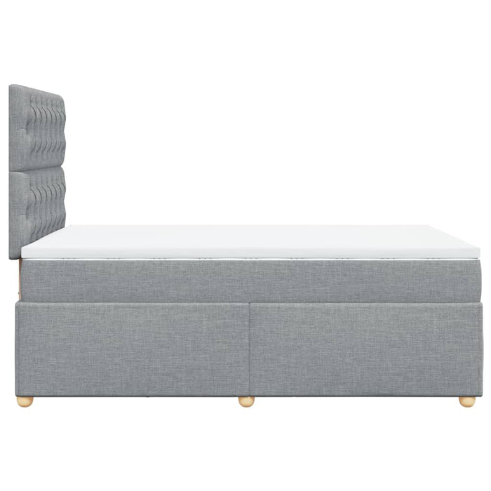 Pat continental cu saltea, gri deschis, 120x200 cm, textil - WALTI WALTI