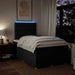 Pat box spring cu saltea, negru, 120x200 cm, textil - WALTI WALTI