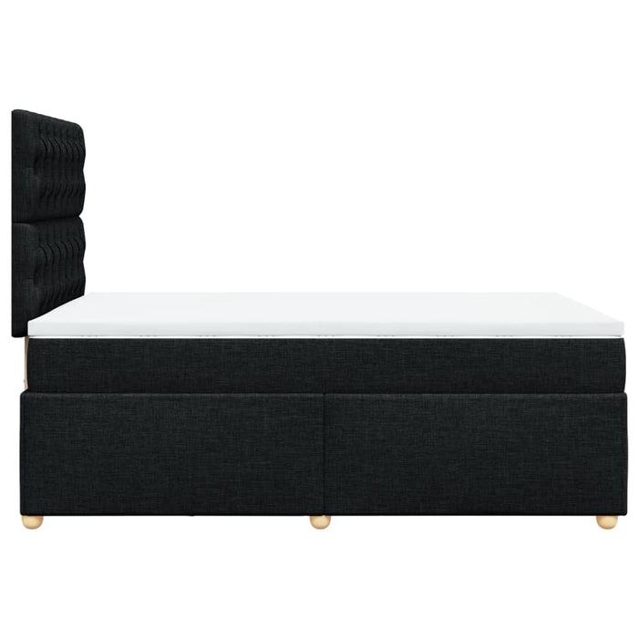 Pat box spring cu saltea, negru, 120x200 cm, textil - WALTI WALTI