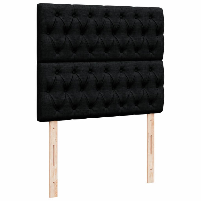 Pat box spring cu saltea, negru, 120x200 cm, textil - WALTI WALTI