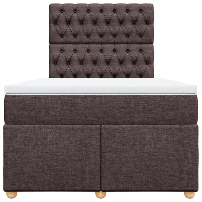 Pat box spring cu saltea, maro închis, 120x200 cm, textil - WALTI WALTI