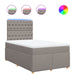 Pat box spring cu saltea, gri taupe, 120x200 cm, textil - WALTI WALTI