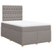 Pat box spring cu saltea, gri taupe, 120x200 cm, textil - WALTI WALTI
