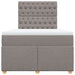 Pat box spring cu saltea, gri taupe, 120x200 cm, textil - WALTI WALTI