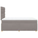 Pat box spring cu saltea, gri taupe, 120x200 cm, textil - WALTI WALTI