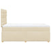 Pat box spring cu saltea, crem, 120x200 cm, textil - WALTI WALTI