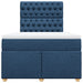 Pat box spring cu saltea, albastru, 120x200 cm, textil - WALTI WALTI