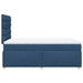 Pat box spring cu saltea, albastru, 120x200 cm, textil - WALTI WALTI