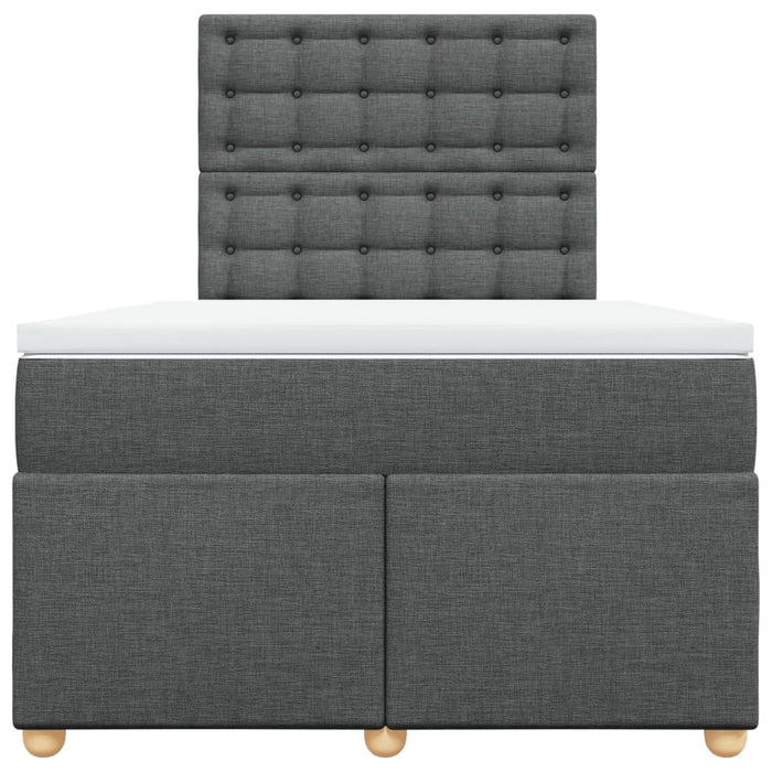 Pat box spring cu saltea, gri închis, 120x200 cm, textil - WALTI WALTI