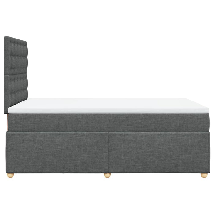 Pat box spring cu saltea, gri închis, 120x200 cm, textil - WALTI WALTI