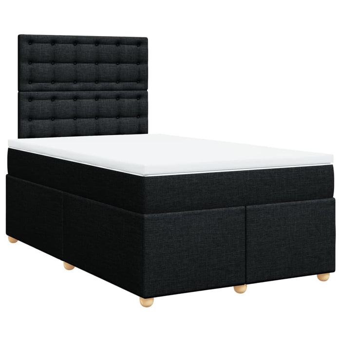 Pat box spring cu saltea, negru, 120x200 cm, textil - WALTI WALTI