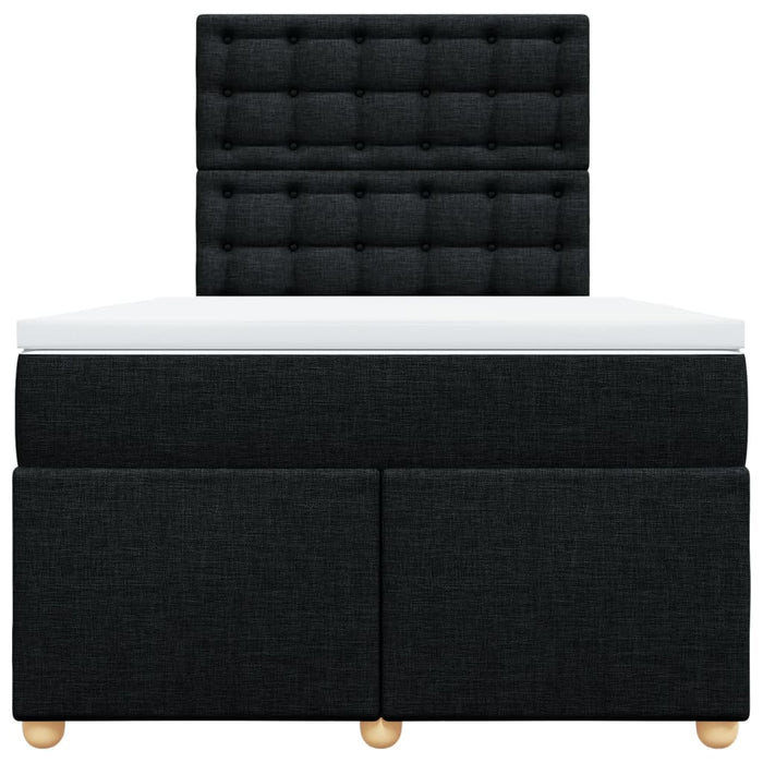 Pat box spring cu saltea, negru, 120x200 cm, textil - WALTI WALTI