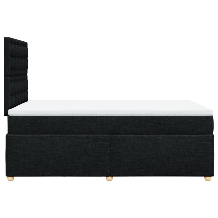 Pat box spring cu saltea, negru, 120x200 cm, textil - WALTI WALTI