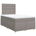 Pat box spring cu saltea, gri taupe, 120x200 cm, textil - WALTI WALTI