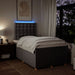 Pat box spring cu saltea, gri taupe, 120x200 cm, textil - WALTI WALTI