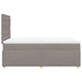Pat box spring cu saltea, gri taupe, 120x200 cm, textil - WALTI WALTI