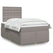 Pat box spring cu saltea, gri taupe, 120x200 cm, textil - WALTI WALTI