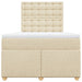 Pat box spring cu saltea, crem, 120x200 cm, textil - WALTI WALTI