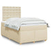 Pat box spring cu saltea, crem, 120x200 cm, textil - WALTI WALTI