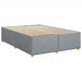 Pat box spring cu saltea, gri deschis, 140x190 cm, textil - WALTI WALTI
