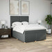 Pat box spring cu saltea, gri închis, 140x190 cm, textil - WALTI WALTI