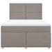 Pat box spring cu saltea, gri taupe, 140x200 cm, textil - WALTI WALTI