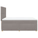 Pat box spring cu saltea, gri taupe, 140x200 cm, textil - WALTI WALTI