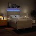 Pat box spring cu saltea, crem, 140x200 cm, textil - WALTI WALTI