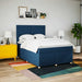 Pat box spring cu saltea, albastru, 140x200 cm, textil - WALTI WALTI