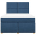 Pat box spring cu saltea, albastru, 140x200 cm, textil - WALTI WALTI