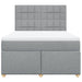 Pat box spring cu saltea, gri deschis, 140x190 cm, textil - WALTI WALTI