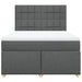 Pat box spring cu saltea, gri închis, 140x190 cm, textil - WALTI WALTI