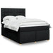 Pat box spring cu saltea, negru, 140x190 cm, textil - WALTI WALTI