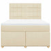 Pat box spring cu saltea, crem, 140x200 cm, textil - WALTI WALTI