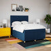 Pat box spring cu saltea, albastru, 140x200 cm, textil - WALTI WALTI