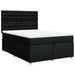 Pat box spring cu saltea, negru, 140x190 cm, textil - WALTI WALTI