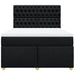 Pat box spring cu saltea, negru, 140x190 cm, textil - WALTI WALTI