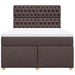 Pat box spring cu saltea, maro închis, 140x200 cm, textil - WALTI WALTI