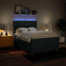 Pat box spring cu saltea, albastru, 140x200 cm, textil - WALTI WALTI