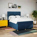 Pat box spring cu saltea, albastru, 140x200 cm, textil - WALTI WALTI