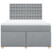 Pat box spring cu saltea, gri deschis, 140x190 cm, textil - WALTI WALTI