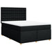 Pat box spring cu saltea, negru, 140x190 cm, textil - WALTI WALTI