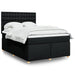 Pat box spring cu saltea, negru, 140x190 cm, textil - WALTI WALTI
