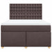 Pat box spring cu saltea, maro închis, 140x200 cm, textil - WALTI WALTI