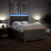 Pat box spring cu saltea, gri taupe, 140x200 cm, textil - WALTI WALTI